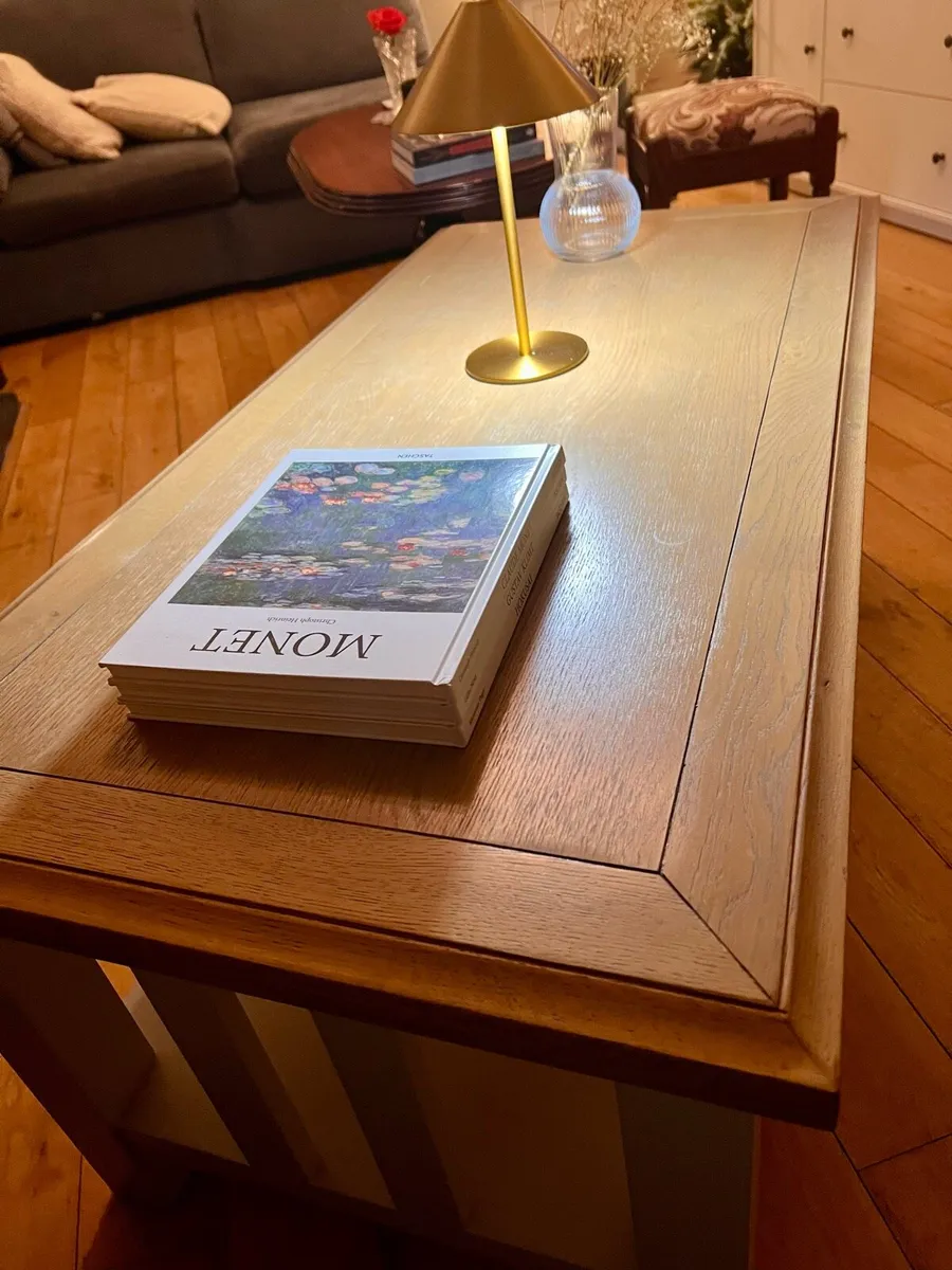 Solid Wood Coffee Table with Shelf - Image 1