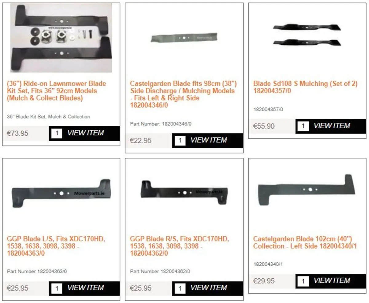 Castelgarden Mountfield Honda Stiga Parts - Image 4