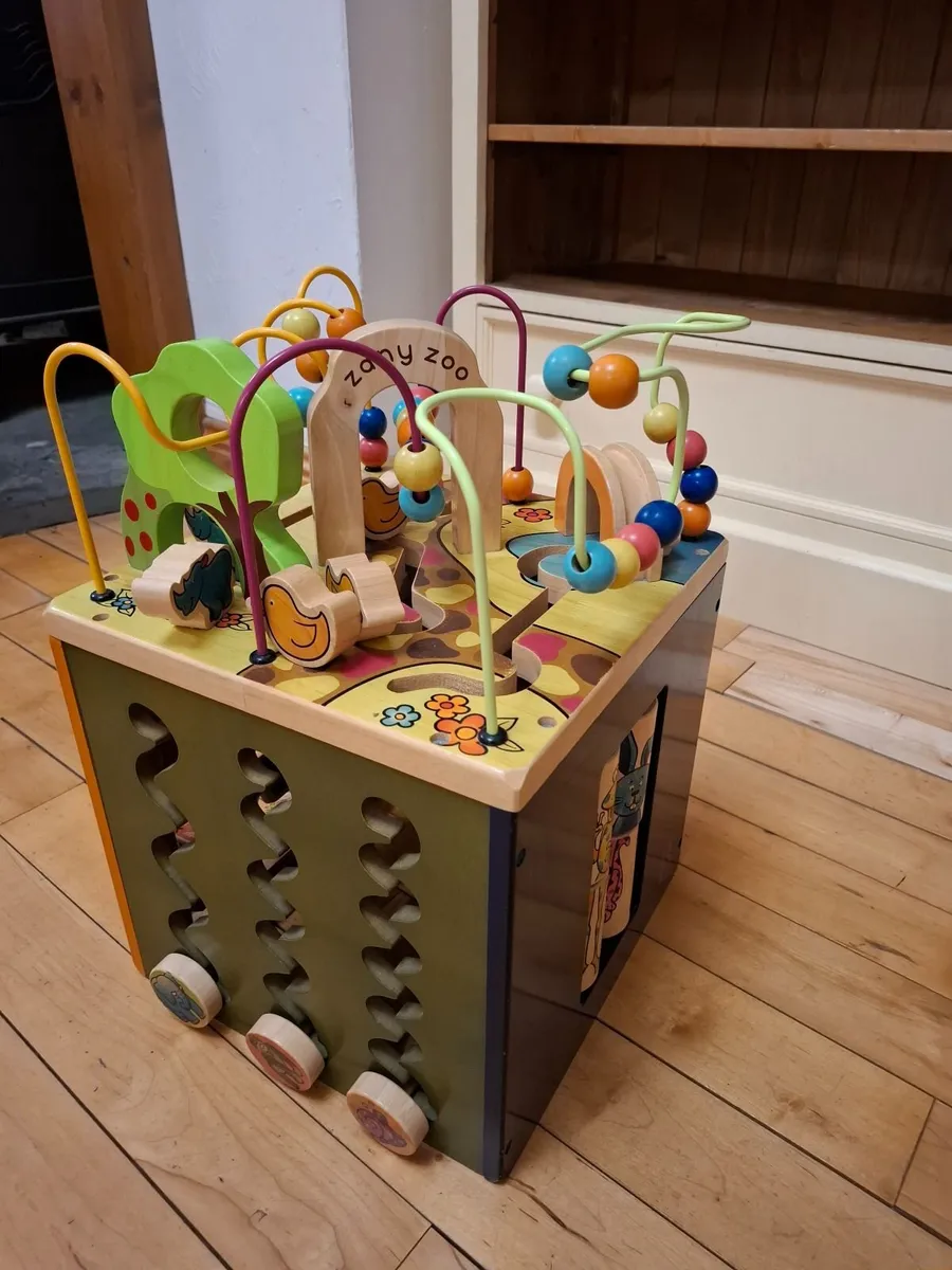 Wooden Activity Cube_ Zany Zoo - Image 3