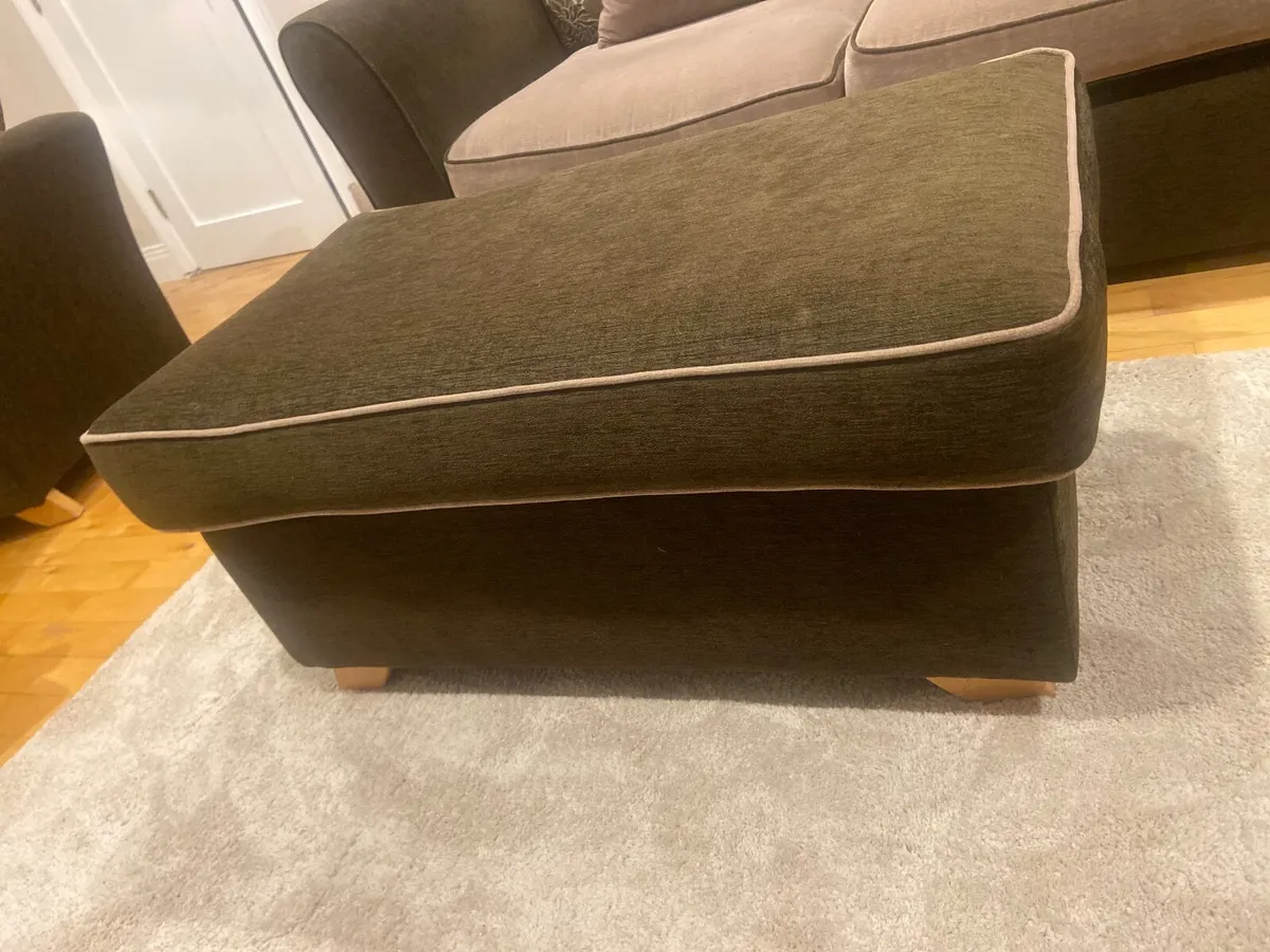 Suite of furniture with footstool. Custom made. - Image 2