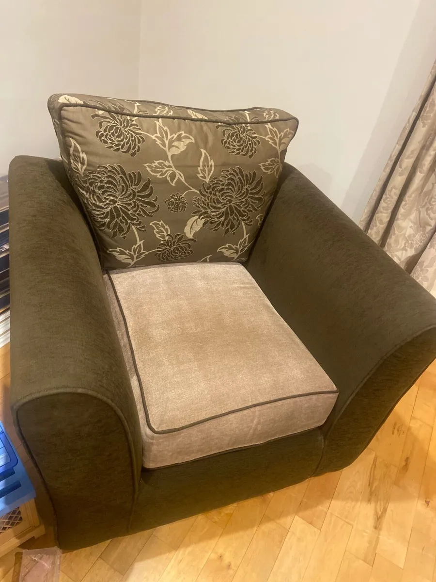 Suite of furniture with footstool. Custom made. - Image 4