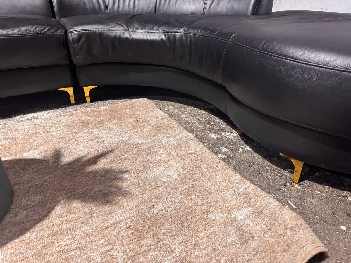 Natuzzi real leather corner sofa - Image 3