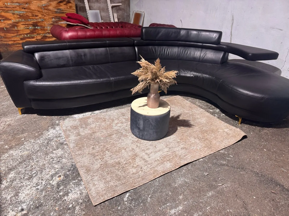 Natuzzi real leather corner sofa - Image 2