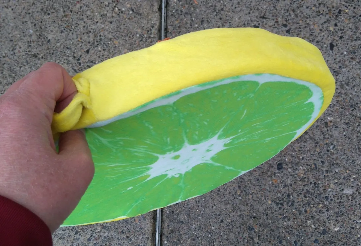 Round Flat Lemon Cushion (brand New). - Image 2