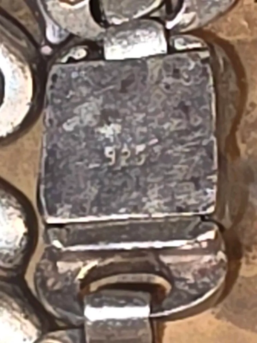 MILLION DOLLAR, 925 Silver CHUNKY Wide Bracelet ! - Image 3