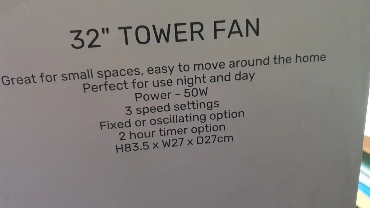 Tower Fan 32 Inch Portable Oscillating  Fan - Image 2