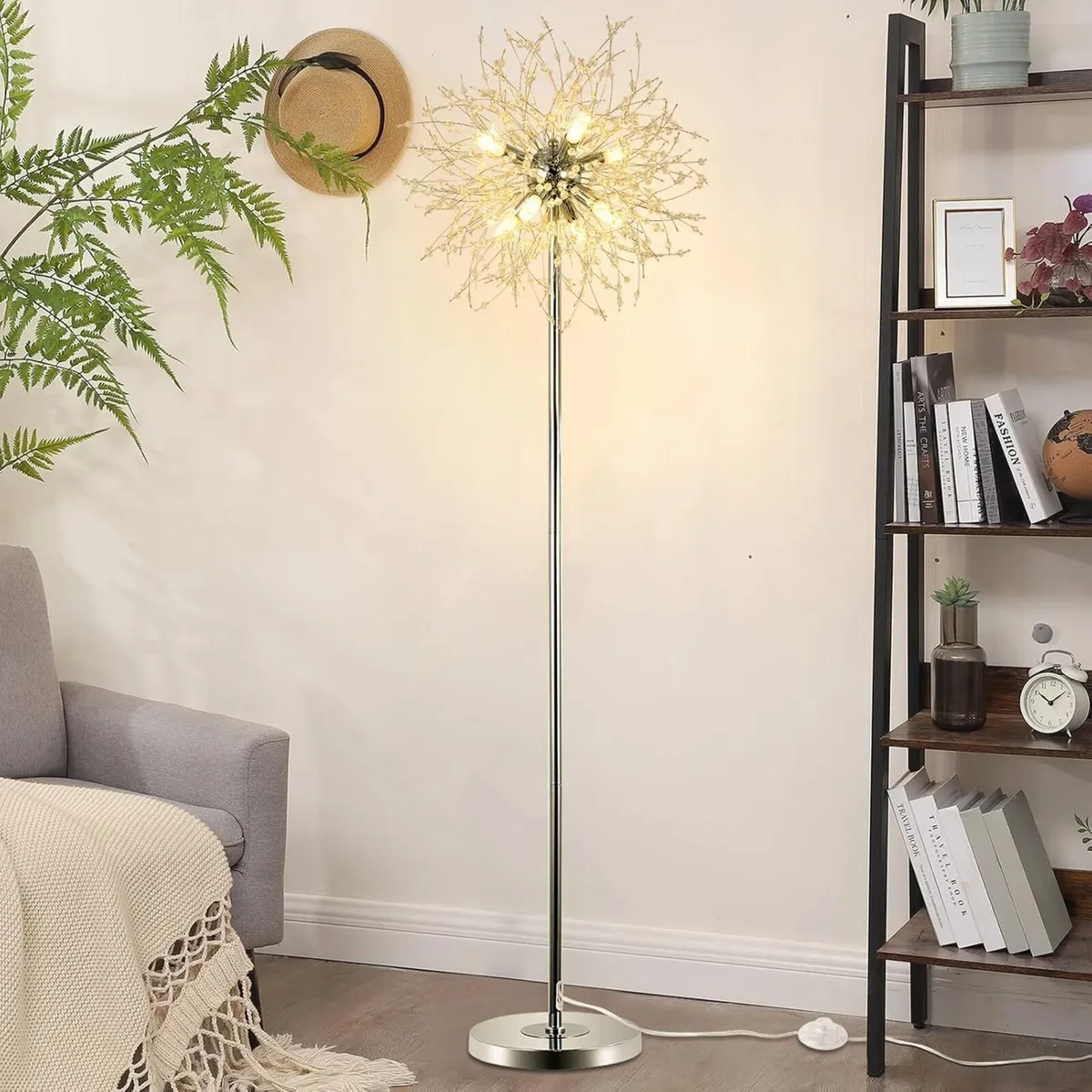 Modern Crystal Fireworks Floor Lamps Chrome - Image 2
