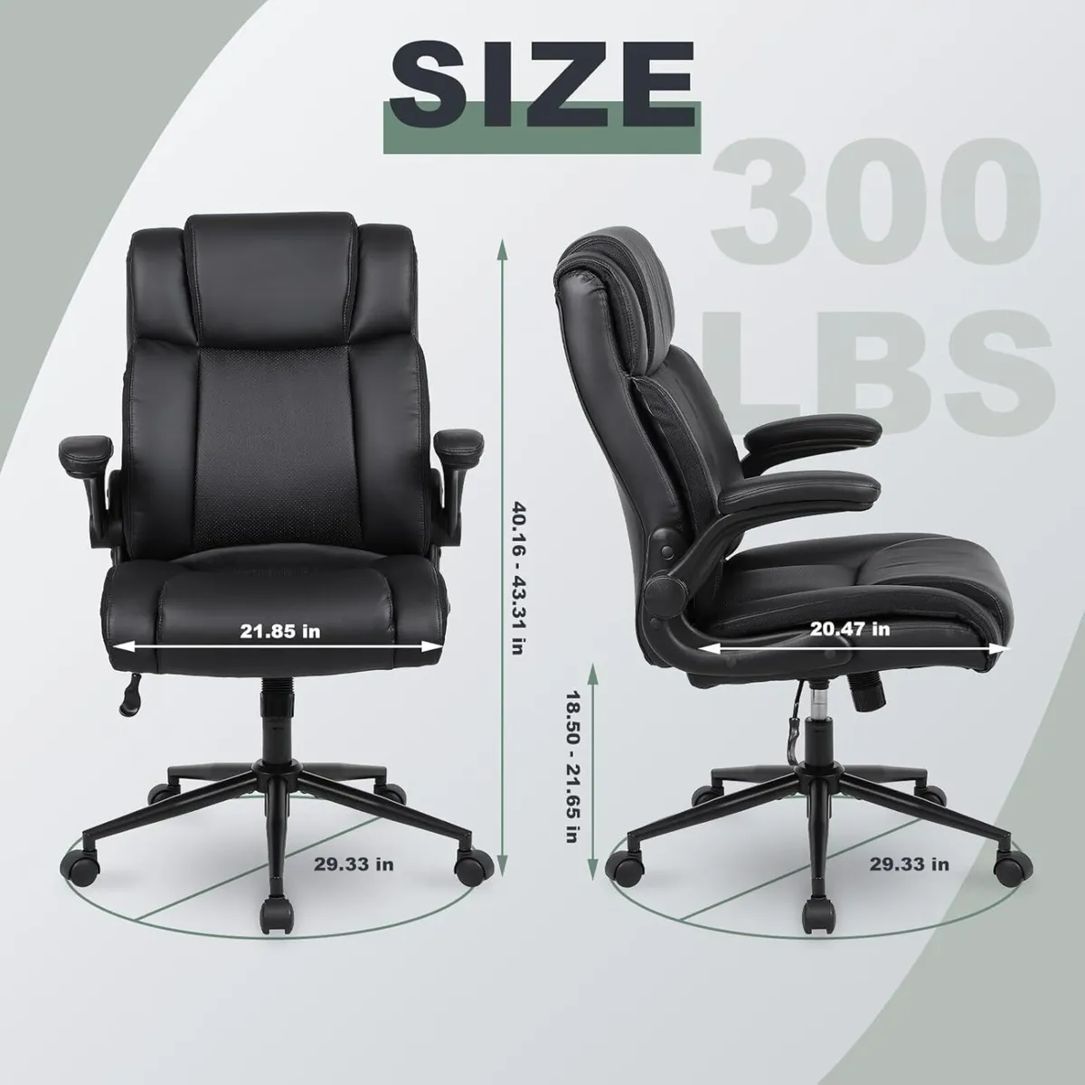 Executive Office Chair with Thicken Flip-up - Image 3