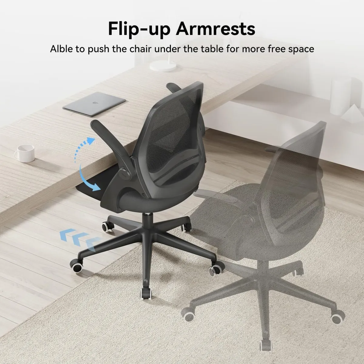 Office Chair Desk Flip-up Armrest Ergonomic Task - Image 4