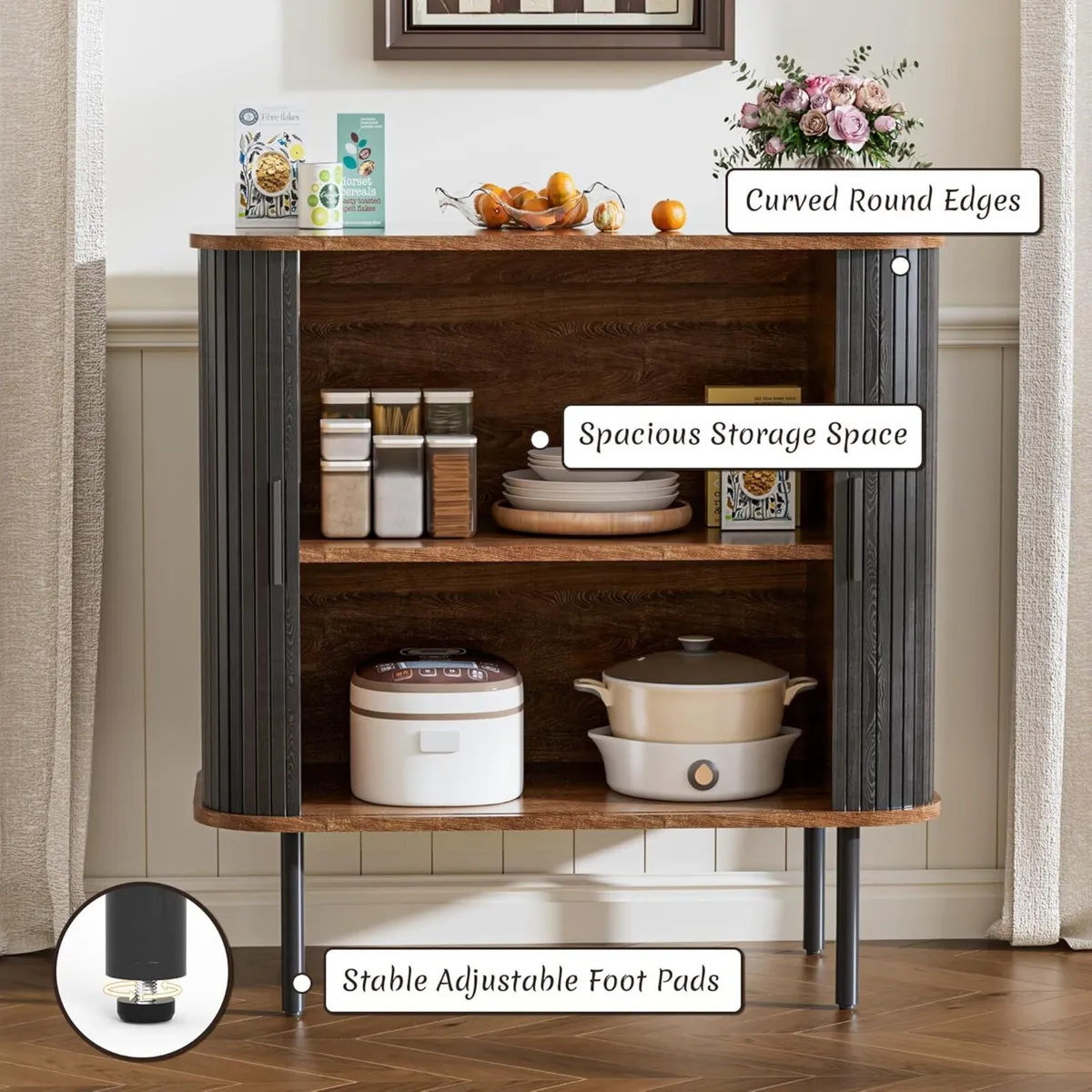 Sideboard Buffet Storage Cabinet for Living Room - Image 3