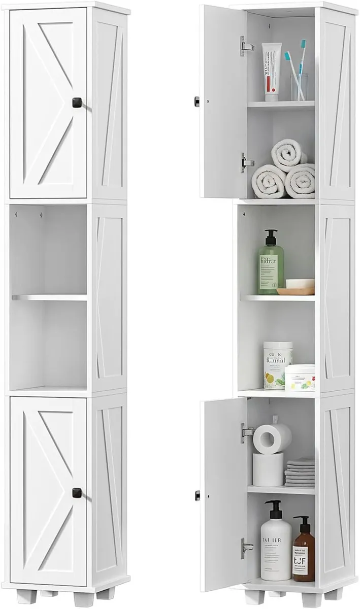 Tall Bathroom Storage Cabinet Slim Freestanding - Image 1