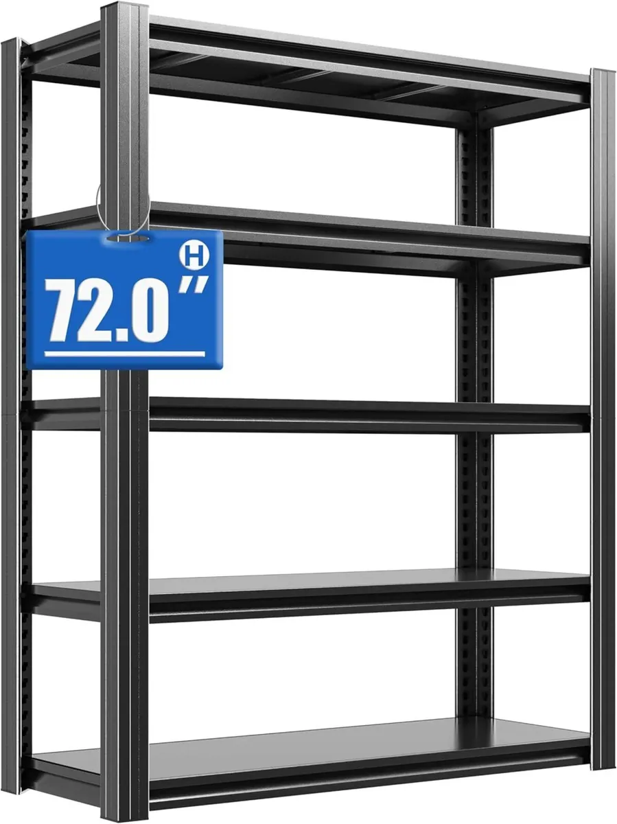 72 H Metal Storage Shelving 2500LBS Heavy Duty - Image 1