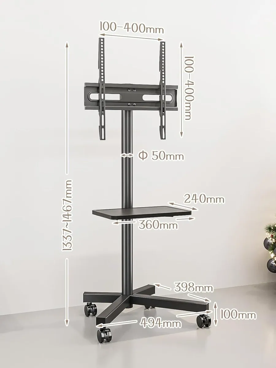 Mobile TV Stand on wheels for 23-60 Inch LCD LED - Image 2