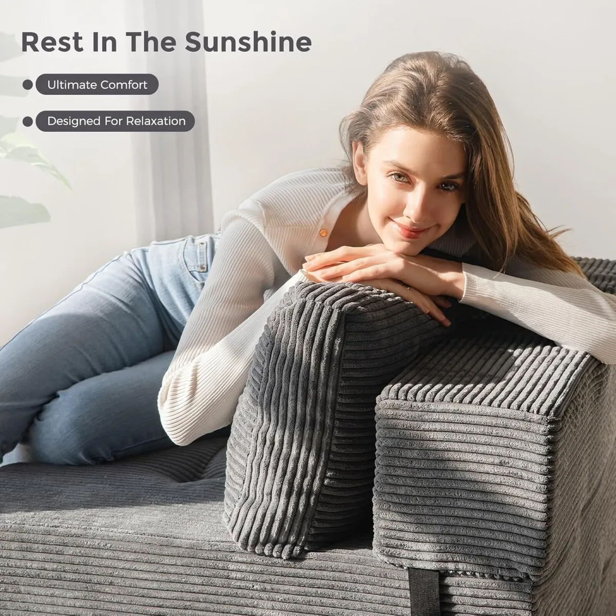 Folding Sofa Bed Convertible with High-Density - Image 3