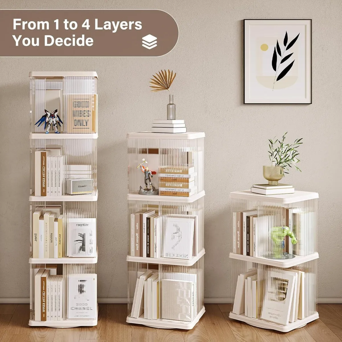 Rotating Bookshelf Small Corner for Space 360 - Image 4