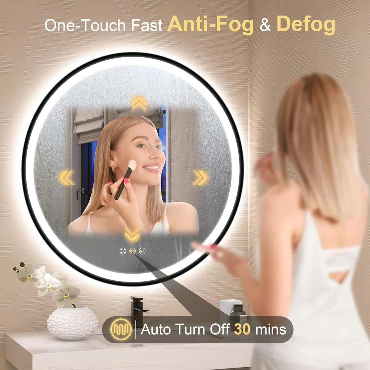 600 mm Round-Bathroom-Mirror-with-LED-Lights - Image 3