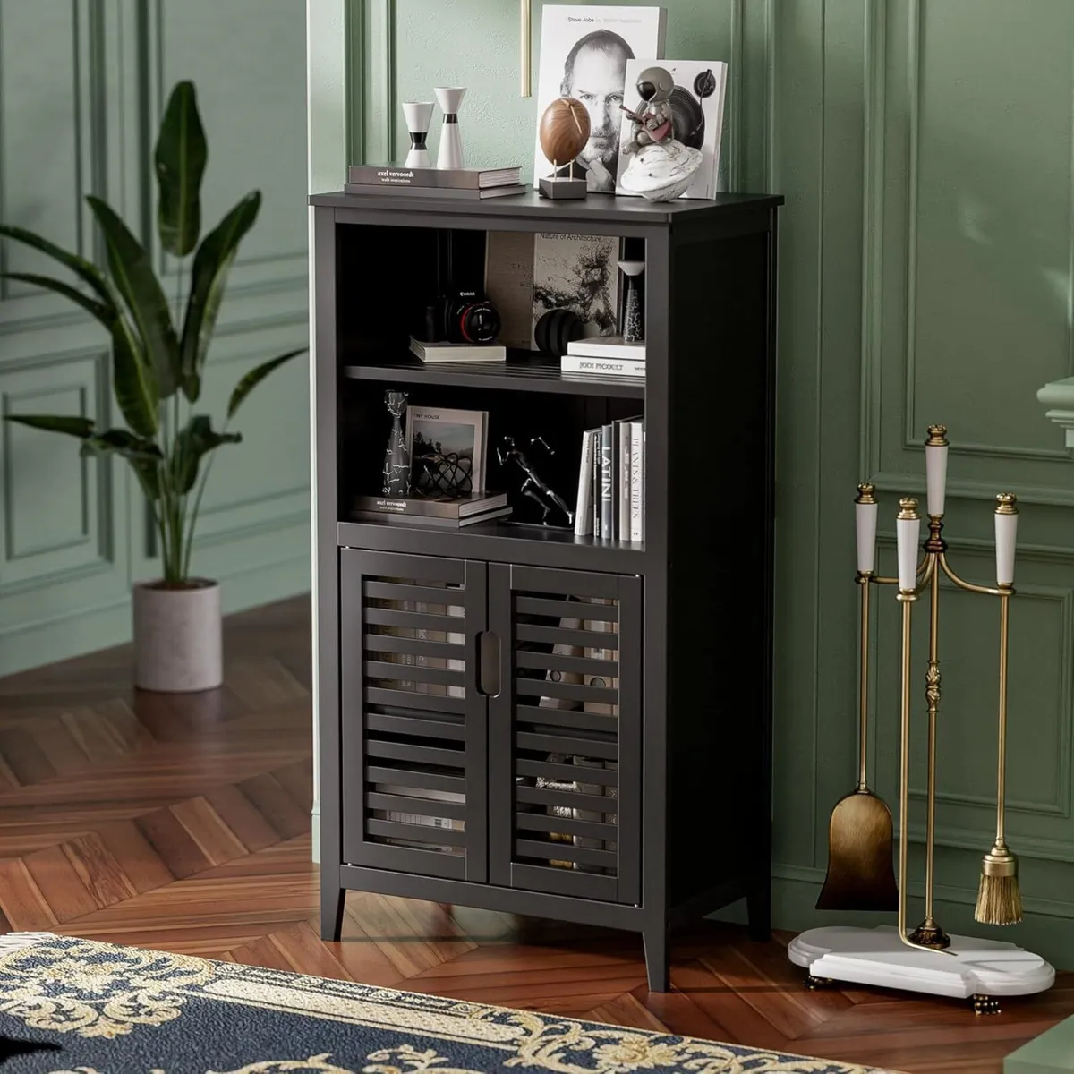 Bathroom Cabinet Bamboo Side Storage Organizer - Image 2