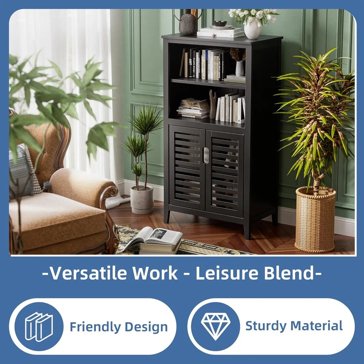 Bathroom Cabinet Bamboo Side Storage Organizer - Image 4