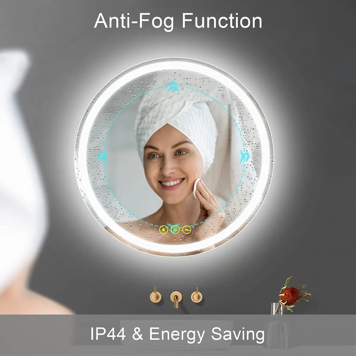 Illuminated Bathroom LED Mirror Circle 40cm - Image 4