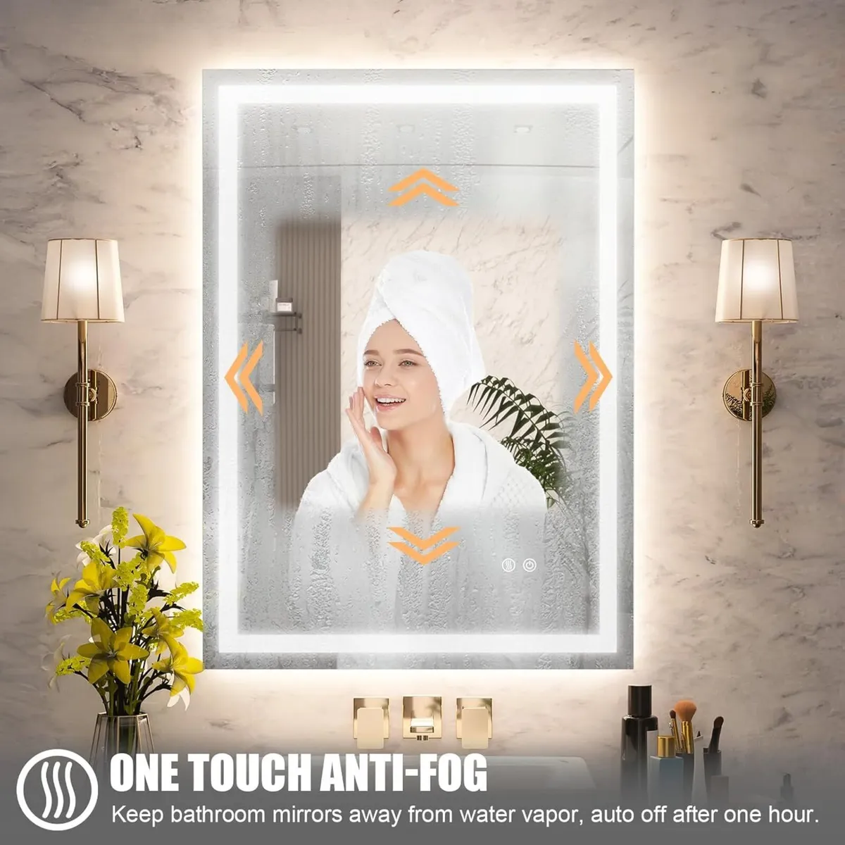 New LED Bathroom Mirror with Lights 510x710mm - Image 2