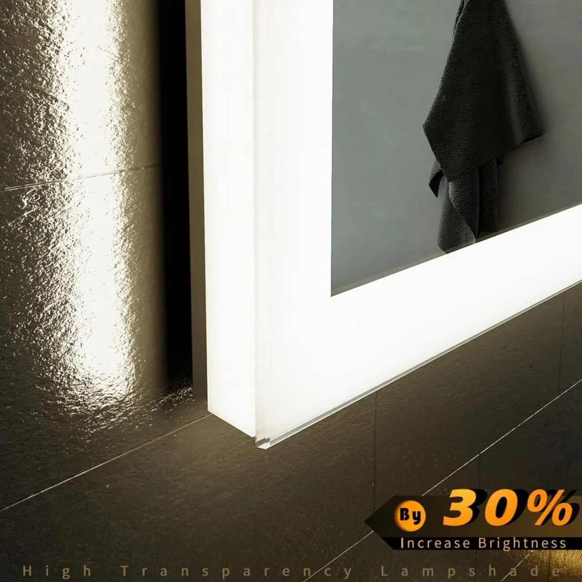 50 x 70 cm Motion Sensor LED Bathroom Mirror With - Image 2