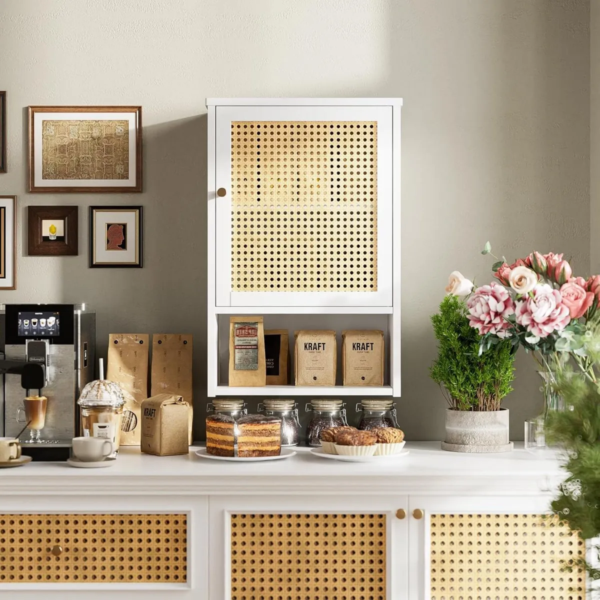 Bamboo Medicine Cabinet Wall Mounted Bathroom - Image 2