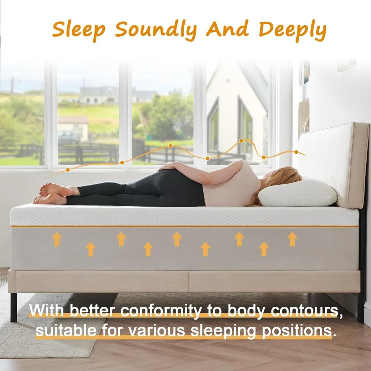 Double mattresses Memory Foam Mattress High-Densit - Image 3