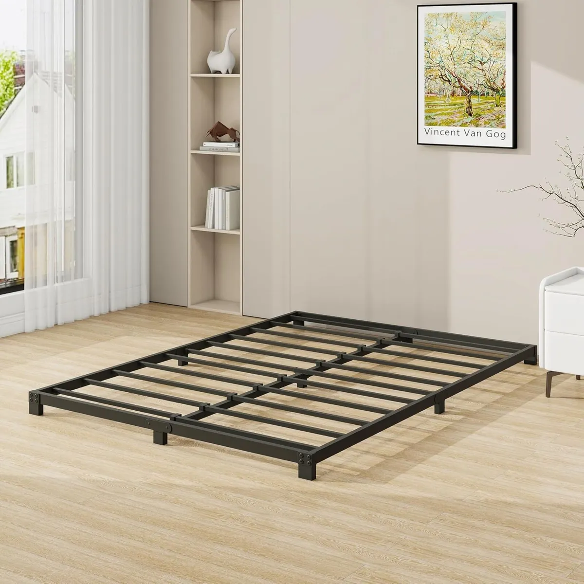 8cm Low 4ft6 Double Bed frame Metal 135x190 cm - Image 4