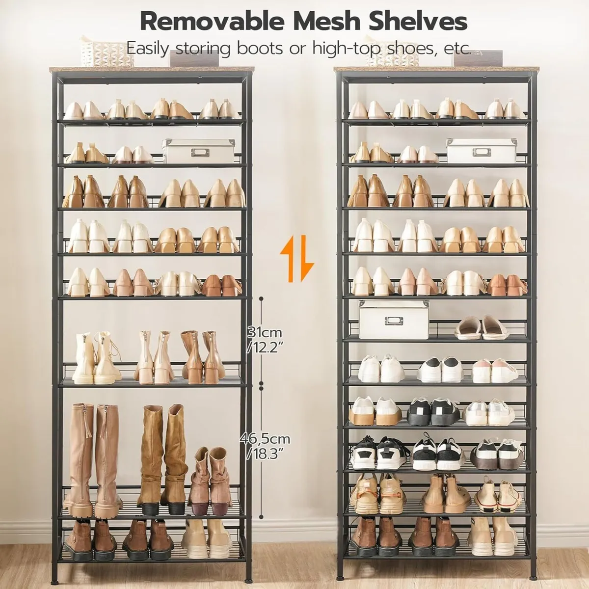 Shoe Rack Tall Large Capacity Storage Organizer - Image 3