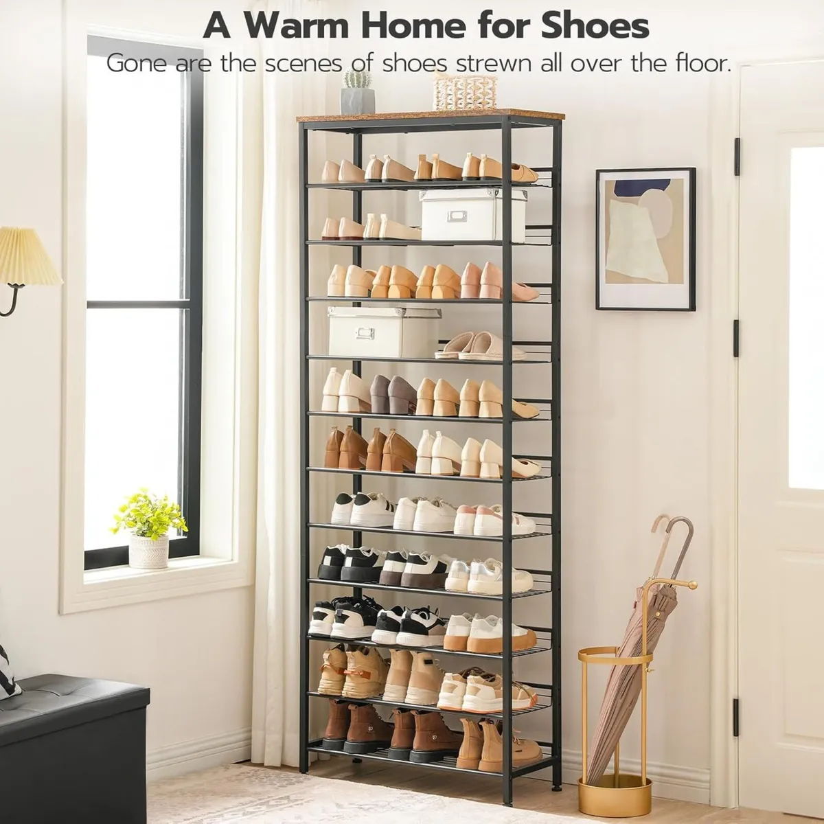 Shoe Rack Tall Large Capacity Storage Organizer - Image 4