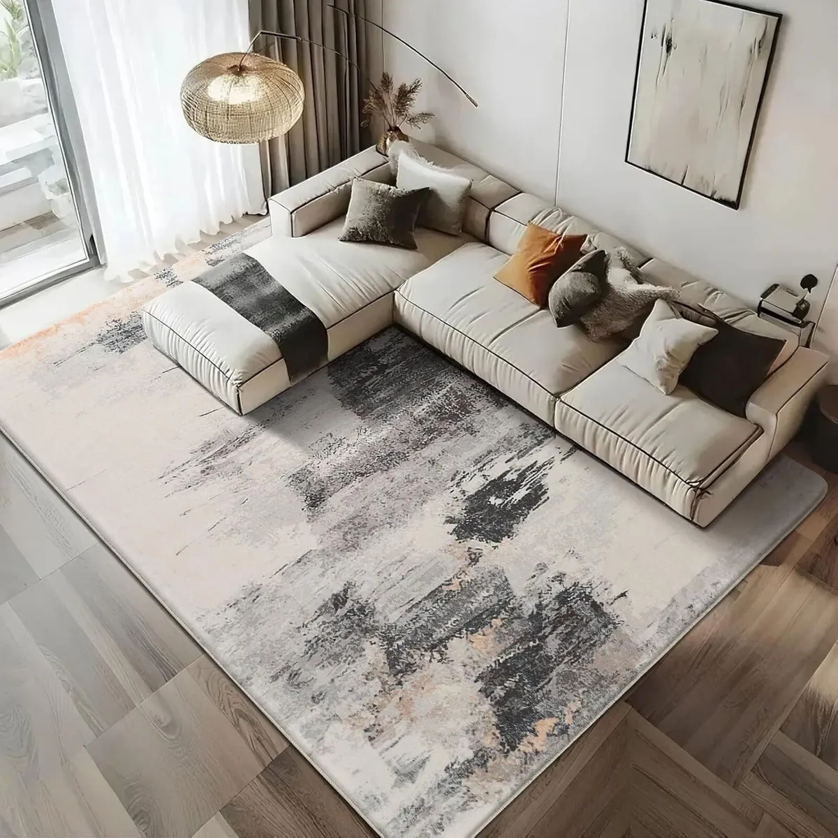 Large Rugs Living Room Carpet 200x250 Soft Memory - Image 2