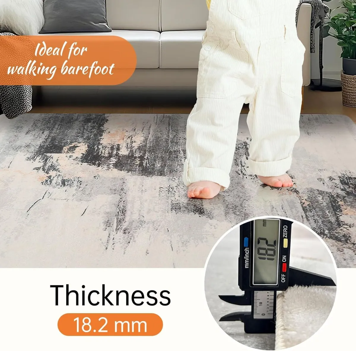 Large Rugs Living Room Carpet 200x250 Soft Memory - Image 4