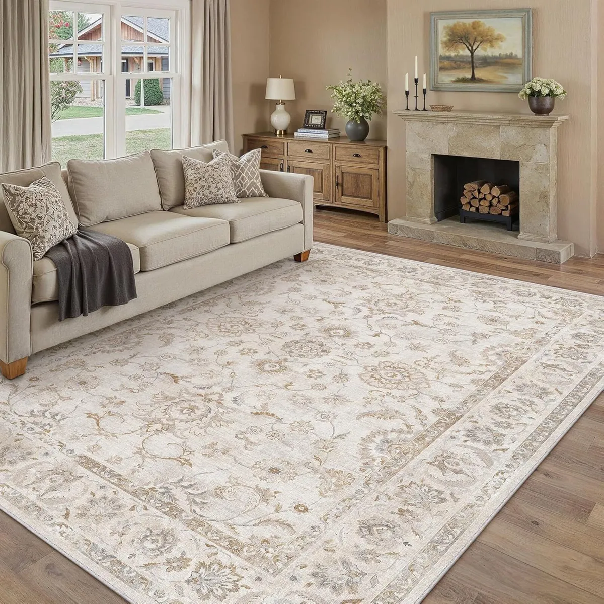 Vintage Living Room Area Rug 240x300cm Machine - Image 4