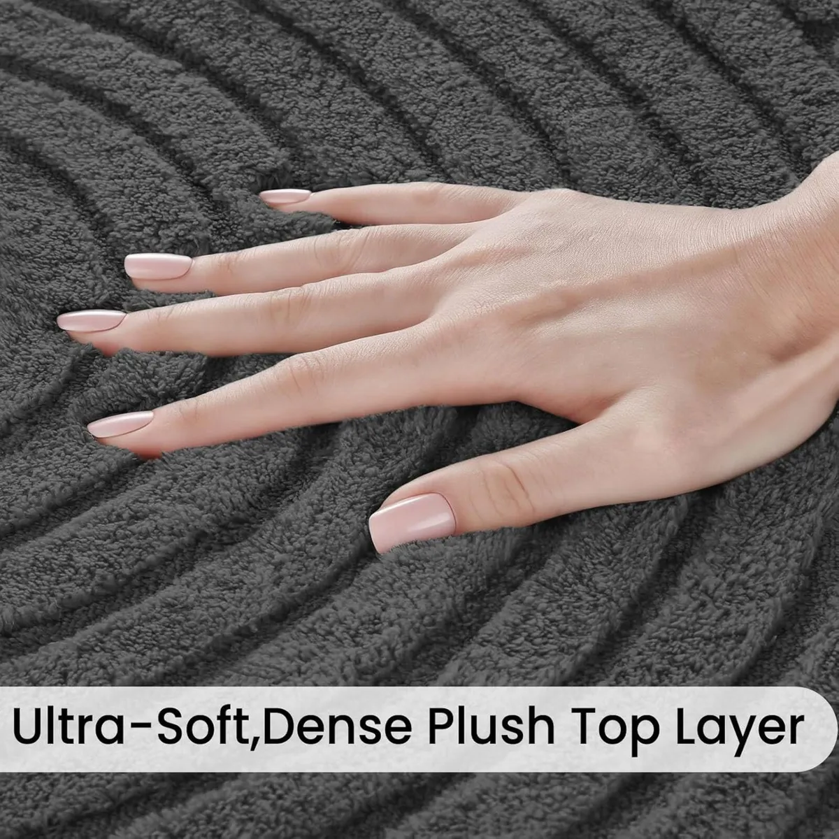 Rugs Living Room 240x300cm Dark Grey Soft Shaggy - Image 4