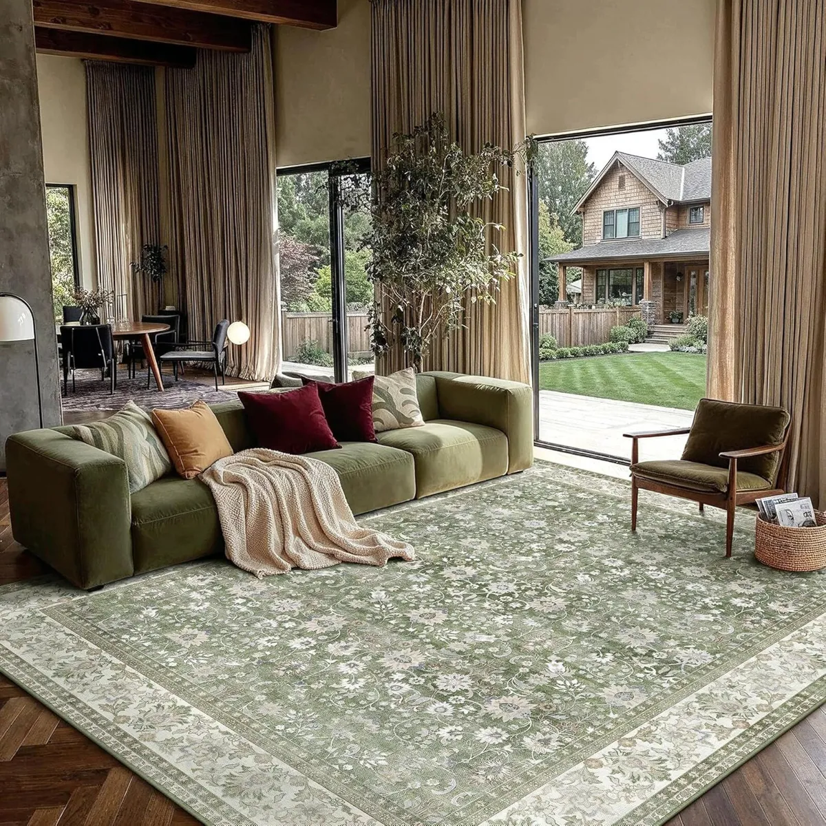 Living Room Rug 200x300 cm Washable Area Rugs for - Image 1