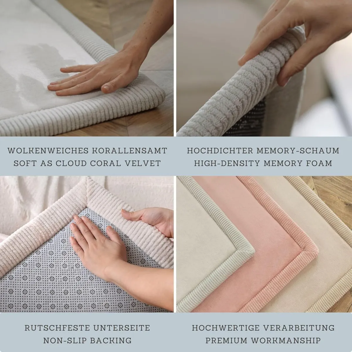 Premium Large Coral Velvet Baby Play Mat 200x150x2 - Image 4