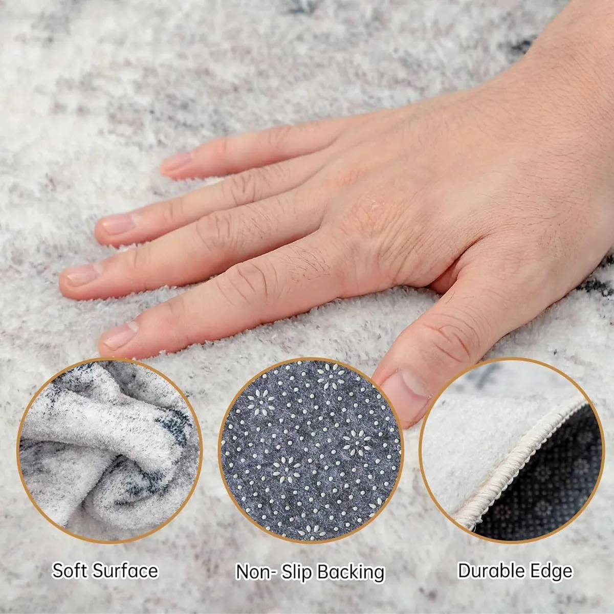 Rugs Living Room Modern Soft Bedroom Rug Large - Image 3