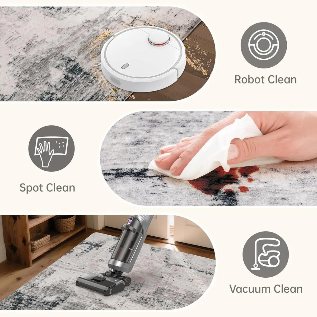 Rugs Living Room Modern Soft Bedroom Rug Large - Image 4