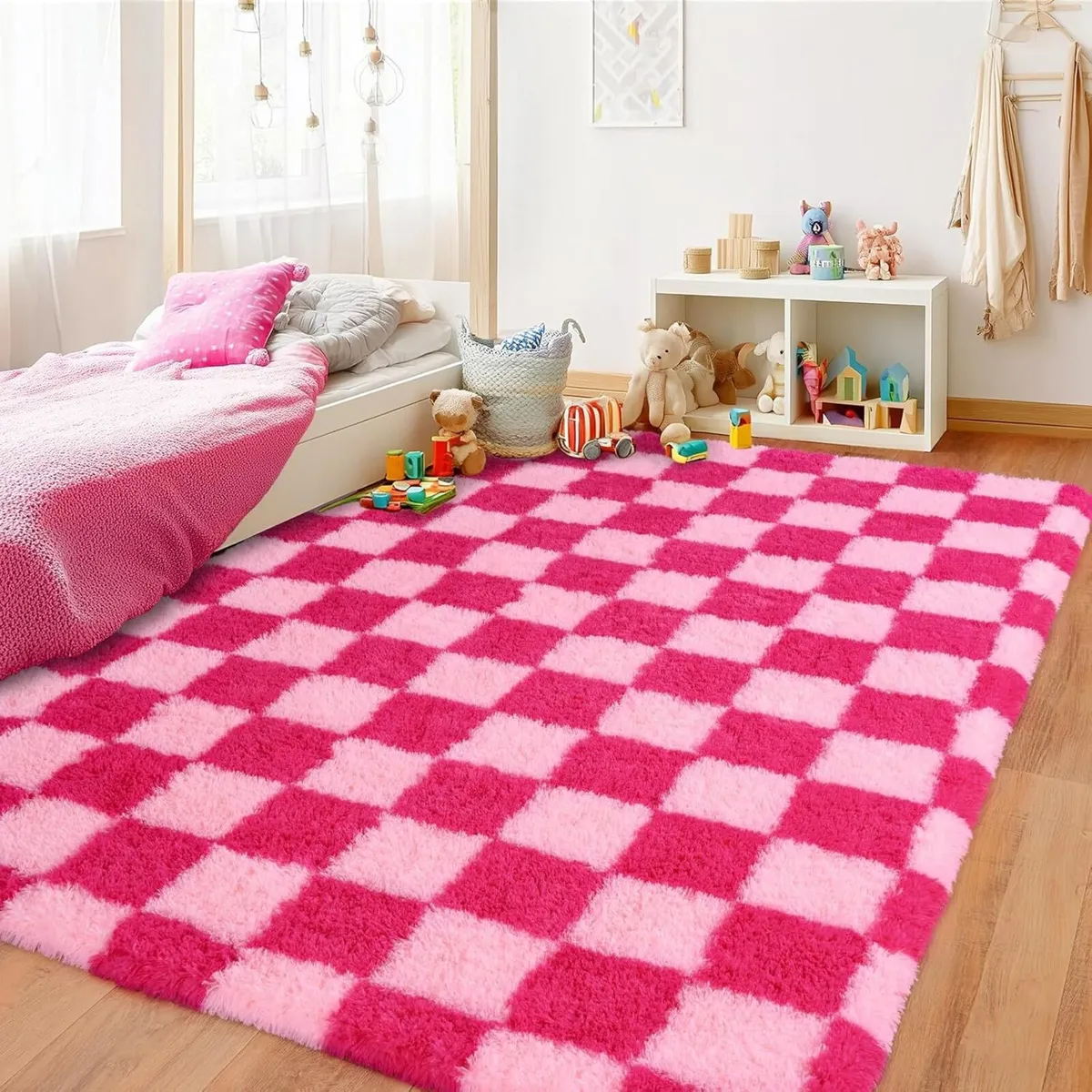 Fluffy Area Rug for Bedroom 5x7 Modern Indoor - Image 2