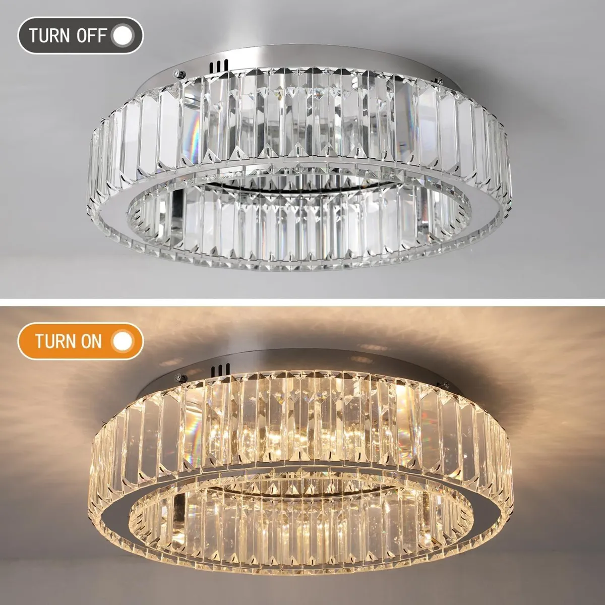 Crystal Led Ceiling Light Modern Chandelier Flush - Image 4