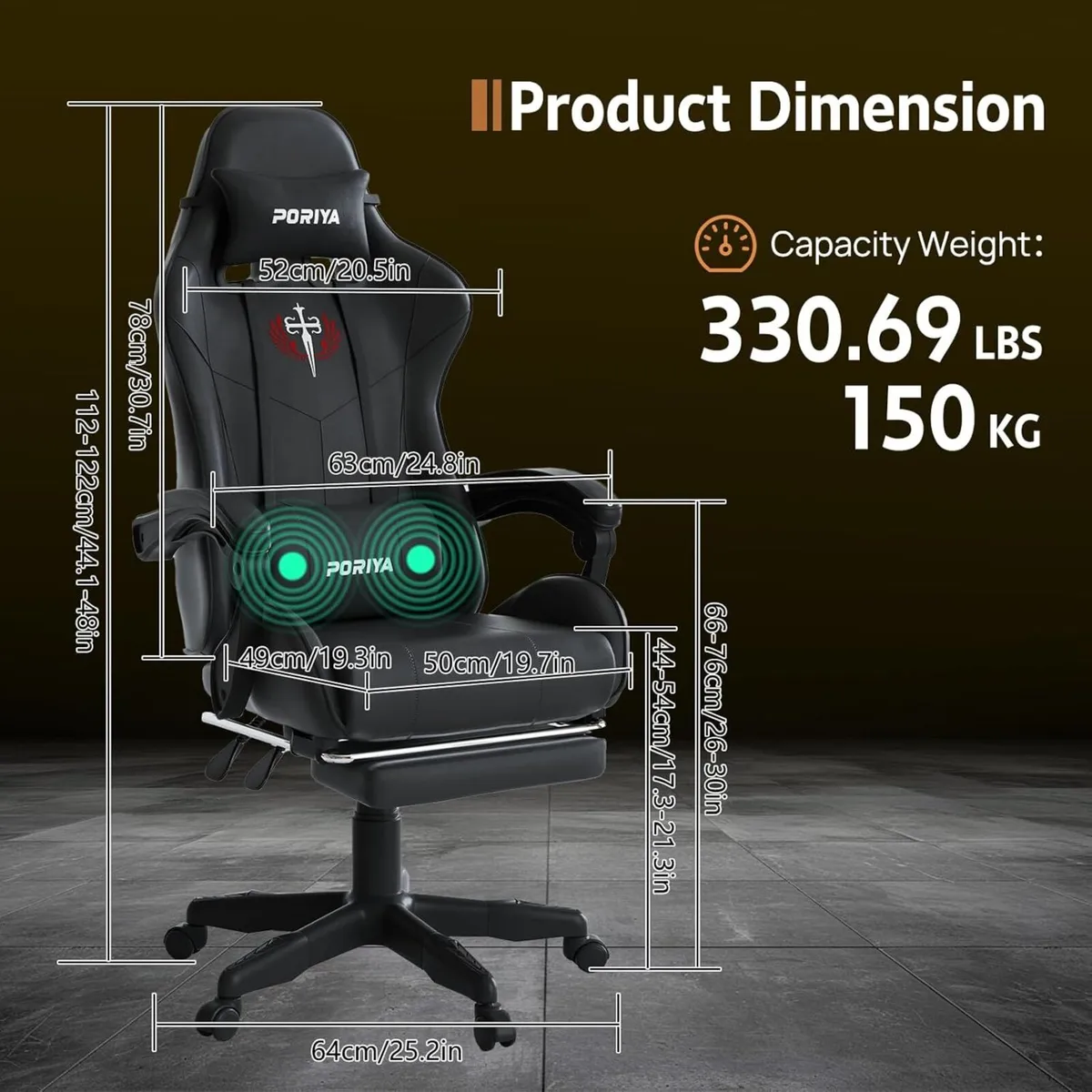 Gaming Chair with Adjustable Backrest Ergonomic - Image 3