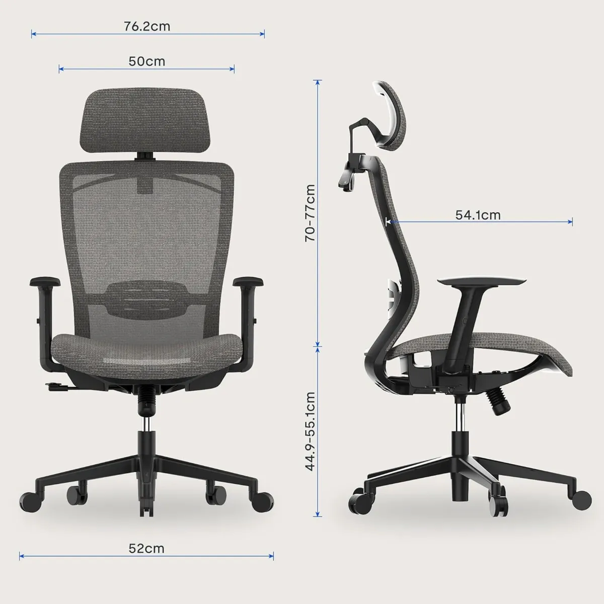 OC3 Ergonomic Office Chair with Hanger 2D - Image 2