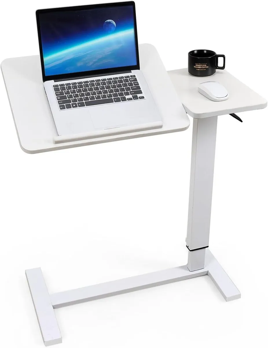 Height Adjustable Table with Wheels 80cmx40cm - Image 1