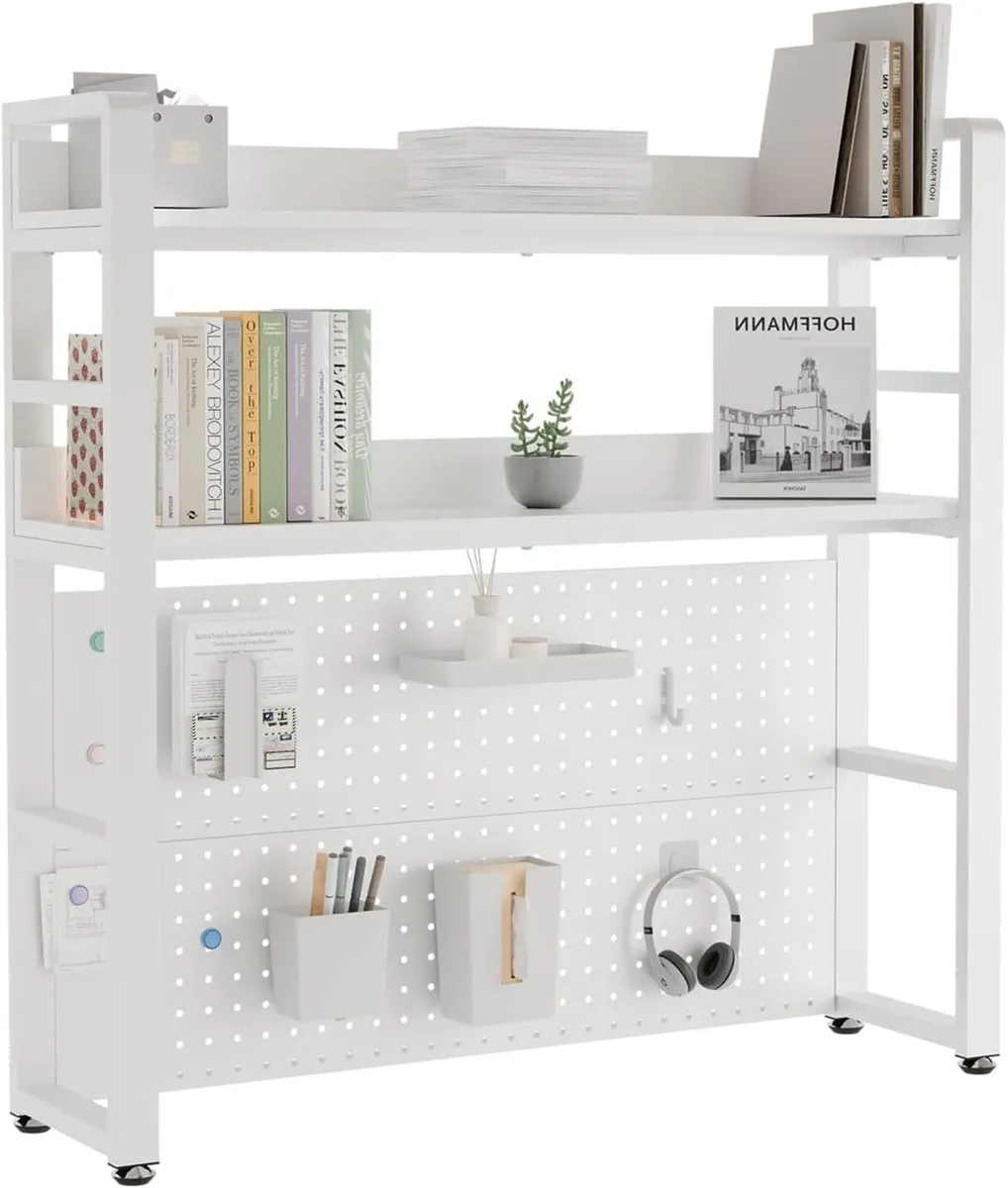 2-Tier Desk Shelf With Concealed Screws Design - Image 1