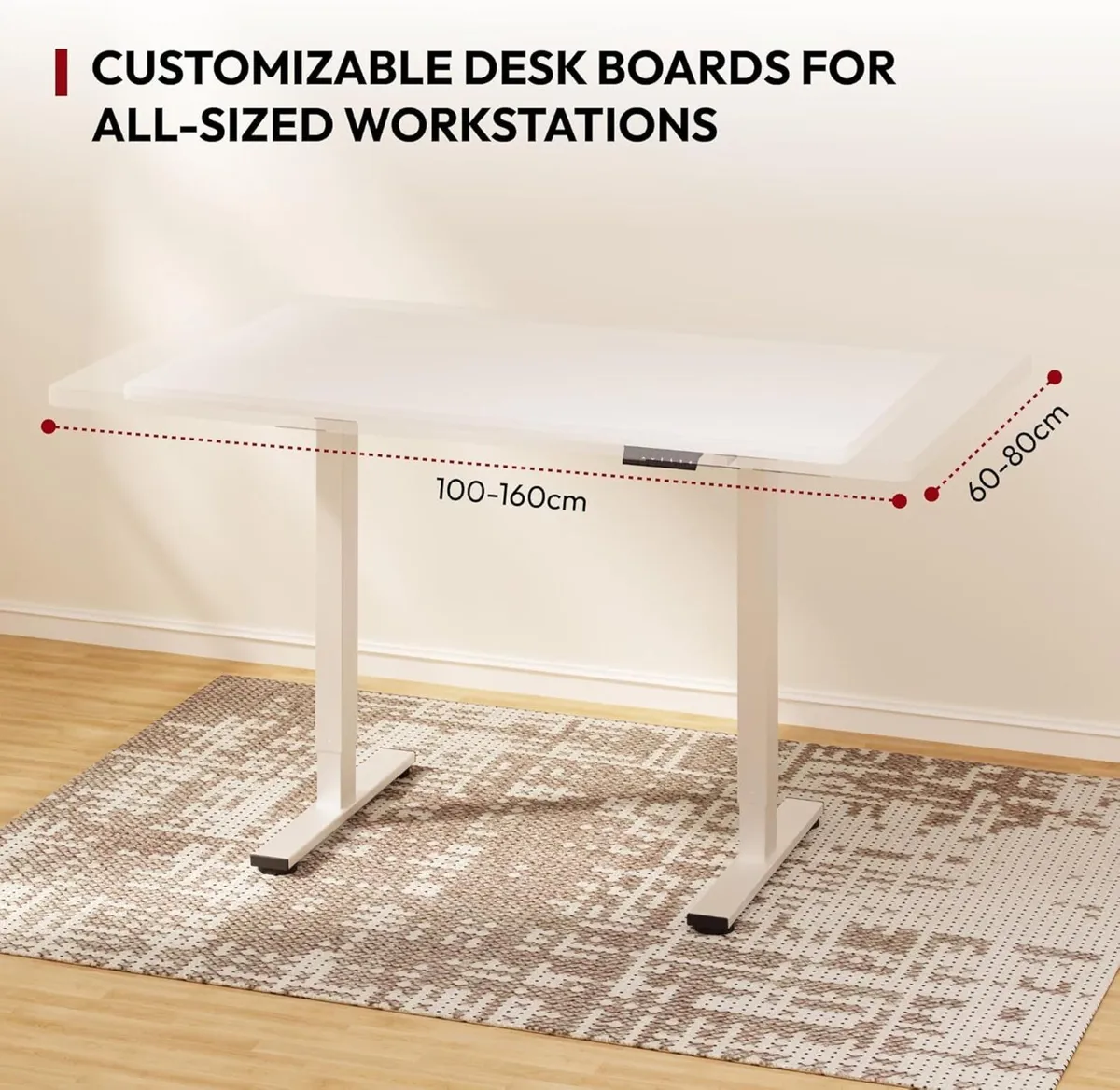 120 x 60cm Electric Standing Desk ONE PIECE - Image 3