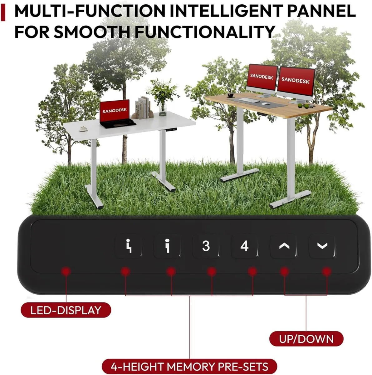 120 x 60cm Electric Standing Desk ONE PIECE - Image 4