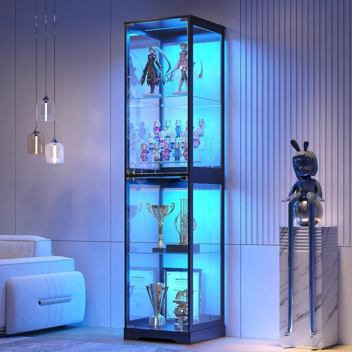 Glass Display Cabinet with Doors 165CM Tall - Image 1