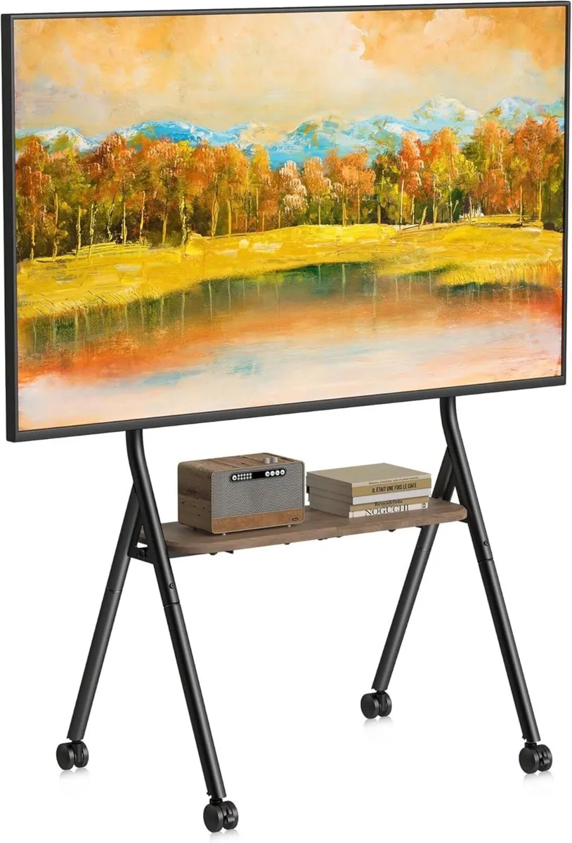 Easel Rolling TV Stand for 32-80 Inch up to 55kg - Image 1