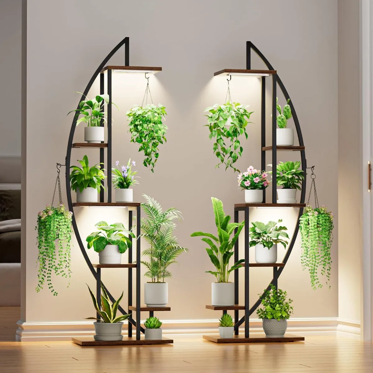 Plant Stand Indoor with Grow Lights 6 Tiered Tall - Image 1