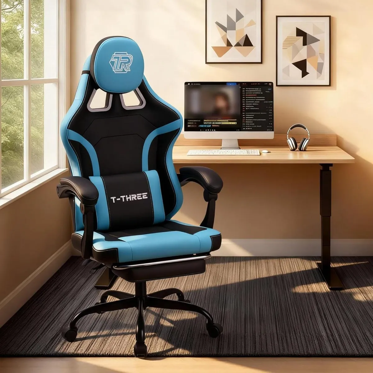 Ergonomic high-back gaming computer office study - Image 2